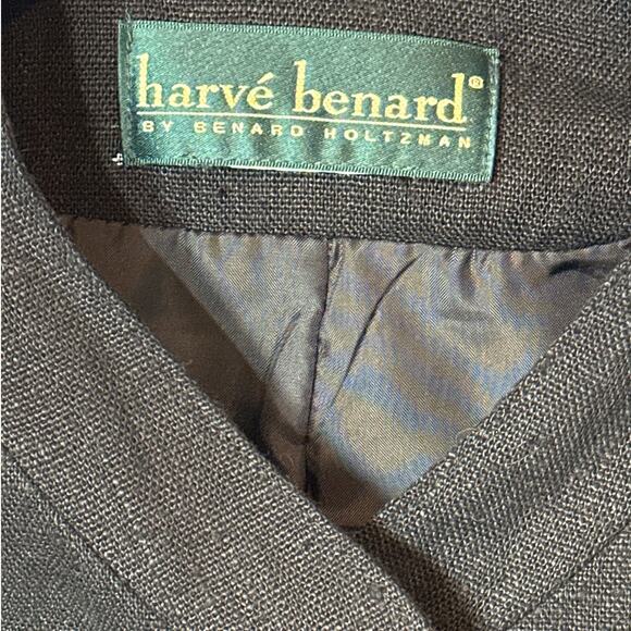 Harve Benard Women's Linen Button Up Blazer Jacket Black Size 10 ** Career - Picture 7 of 9